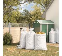 vidaXL Sacchi Intrecciati 10 pcs Bianco 100 x 150 cm PP