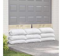 vidaXL Sacchi Intrecciati 10 pz Bianco 30 x 45 cm PP