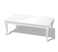 vidaXL Tavolino da caffè 115x65x42 cm Bianco lucido