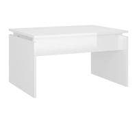 vidaXL Tavolino da salotto Bianco lucido 68x50x38 cm legno multistrato