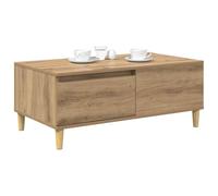 vidaXL Tavolino da Salotto Rovere Artigianale 90 x 50 x 35 cm, Tavolino Moderno e Resistente, per Soggiorno, Design Minimalista, con Storage Funzionale, Pezzo Centrale Contemporaneo