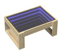 vidaXL Tavolino da Salotto con LED Infinity Rovere Sonoma 70x53x30 cm, tavolino con luci LED, tavolino, tavolino da tè, tavolino con LED