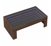 vidaXL Salontafel met Infinity LED 90x50x30 cm bruin eikenkleurig