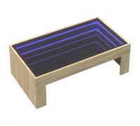 vidaXL Tavolino da Salotto con LED Infinity Rovere Sonoma 90x50x30 cm, tavolino con luci LED, tavolino, tavolino da tè, tavolino con LED