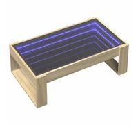 vidaXL Tavolino da Salotto con LED Infinity Rovere Sonoma 90x53x30 cm, tavolino con luci LED, tavolino, tavolino da tè, tavolino con LED