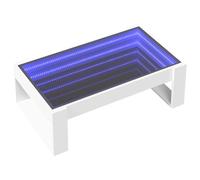 vidaXL Salontafel Met Infinity LED 90x53x30 cm Wit