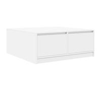 vidaXL Tavolino da Salotto con Cassetti Bianco 100x100x40 cm, Tavolo Centrale, tavolino da Divano, Tavolo da Divano, tavolino, Tavolo da Soggiorno