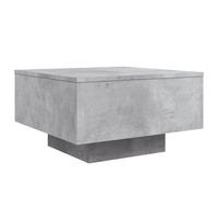 Tavolino da Soggiorno vitaXL con Luci LED Grigio Cemento 55x55x31 cm