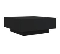 vidaXL Tavolino da Soggiorno con Luci LED Nero 80x80x31 cm