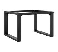 vidaXL Telaio Gambe a O per Tavolino da Salotto 50x40x38 cm in Acciaio