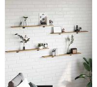 vidaXL Scaffale 3 livelli 4 pz 100 x 10 x 1,5 cm Legno ingegnerizzato