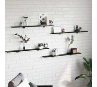 vidaXL Scaffale 3 livelli 4 pz 100 x 10 x 1,5 cm Legno ingegnerizzato