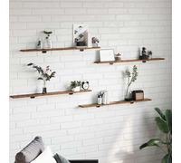 vidaXL Scaffale 3 livelli 4 pz 100 x 10 x 1,5 cm Legno ingegnerizzato