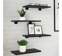 vidaXL Mensole da parete in MDF rovere nero, 40 x 20 x 1,5 cm