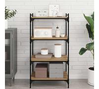 vidaXL Scaffale 4 pcs Marrone 60 x 40 x 1,5 cm Legno multistrato, Mensola resistente, design rettangolare, soluzione moderna per il soggiorno, studio, mobili per la casa