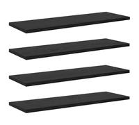 vidaXL Set di 4 mensole a Muro Moderne in Rovere Nero - Soluzioni stilose per Il Soggiorno, la Camera da Letto e L'Ufficio. Librerie e scaffalature per la casa dal Design Contemporaneo.