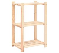 vidaXL Scaffale a 3 Livelli 150 kg Struttura con Ripiani Organiser Salvaspazio Casa Cantina 60x38x90 cm Colore Naturale Legno di Pino