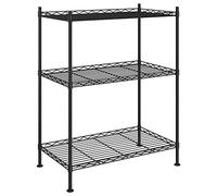 vidaXL Scaffale a 3 Livelli 60x35x76 cm Nero 150 kg