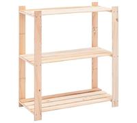 vidaXL Scaffale a 3 Livelli 80x38x90 cm in Massello di Pino 150 kg