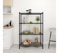 vidaXL Scaffale a 4 Livelli 90x35x137 cm Nero 200 kg