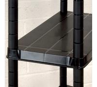 vidaXL Scaffale a 4 Ripiani Nero 183x30,5x130 cm in Plastica