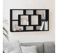 vidaXL Scaffale a Muro 8 Scomparti Nero