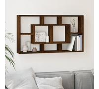 vidaXL Scaffale a Muro 8 Scomparti Rovere Fumo