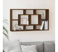 vidaXL Scaffale a Muro 8 Scomparti Rovere Marrone