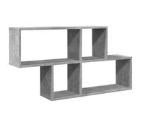vidaXL Scaffale a Muro Grigio Cemento 100x20x53 cm Legno Multistrato