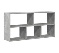 vidaXL Scaffale a Muro Grigio Cemento 100x25x50 cm Legno Multistrato