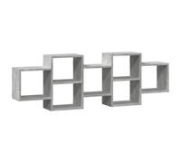 vidaXL Scaffale a Muro Grigio Cemento 129x18x42 cm in Truciolato, scaffale a Muro, scaffale espositivo, espositore a Muro, scaffale pensile