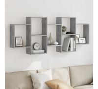 vidaXL Scaffale a Muro Grigio Cemento 159x18x65 cm in Truciolato, scaffale a Muro, scaffale espositivo, espositore a Muro, scaffale pensile
