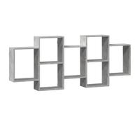 vidaXL Scaffale a Muro Grigio Cemento 159x18x65 cm in Truciolato, scaffale a Muro, scaffale espositivo, espositore a Muro, scaffale pensile