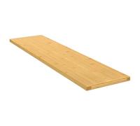 vidaXL Scaffale a Parete 80x20x1,5 cm in bambù, scaffale portaoggetti, scaffale espositivo, Pannello, scaffale pensile, scaffale