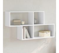 vidaXL Scaffale a Parete Bianco 100x20x53 cm in Legno Multistrato