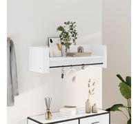 vidaXL Scaffale a Parete Bianco 100x35x30,5 cm in Legno Multistrato