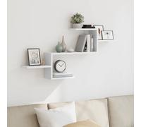 vidaXL Scaffale a Parete Bianco 104x15x49 cm in Legno Multistrato