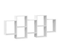 vidaXL Scaffale a Parete Bianco 159x18x65 cm in Legno Multistrato, scaffale a muro, scaffale espositivo, espositore a muro, scaffale pensile