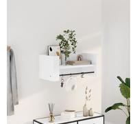 vidaXL Scaffale a Parete Bianco 70,5x35x30,5 cm in Legno Multistrato