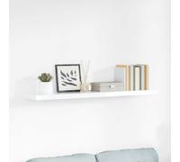 vidaXL Scaffale a Parete Bianco Lucido 120x23,5x3,8 cm in MDF