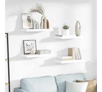 vidaXL Scaffale a Parete Bianco Lucido 50x23x3,8 cm in MDF