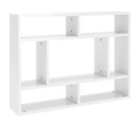 vidaXL Scaffale a Parete Bianco Lucido 75x16x55 cm Legno Multistrato