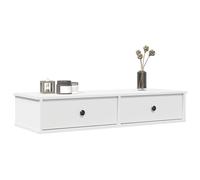 vidaXL Scaffale a parete con cassetti Bianco 100x37,5x19 cm Truciolato