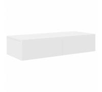 vidaXL Scaffale a Parete con Cassetti Bianco 80x33x17 cm in Truciolato, mensola da Muro con mobiletto, mobiletto portaoggetti Montato a Muro, unità a Muro sospesa