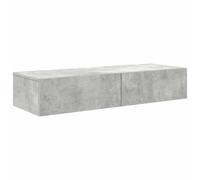 vidaXL Scaffale a parete con cassetti 100x36x19 cm in truciolato Grigio