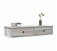 vidaXL Scaffale a Parete con Cassetti Grigio 100x37,5x19 cm Truciolato