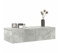 vidaXL Scaffale a parete con cassetti Grigio 60x26,5x15 cm Truciolato montato a muro