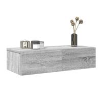 vidaXL Scaffale a Parete con Cassetti Grigio 60x26,5x15 cm Truciolato