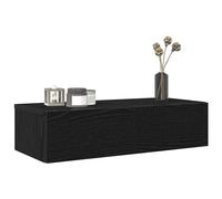 vidaXL Scaffale a Parete con Cassetti Nero 60x26,5x15 cm in Truciolato