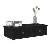 vidaXL Scaffale a Parete con Cassetti Nero 60x28x15 cm in Truciolato